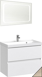 Водолей Мебель для ванной Best 70 подвесная ореховый дубослив светлый – фотография-1